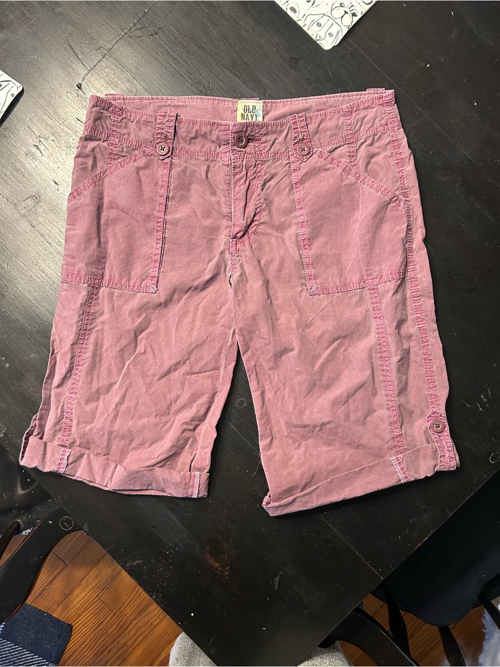 Old Navy Women’s Dusty Plum Cargo Bermuda Shorts Size 6